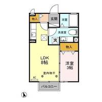 栃木県宇都宮市下岡本町(アパート)の賃貸物件の間取り