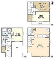 東京都葛飾区西亀有2(一戸建)の賃貸物件の間取り