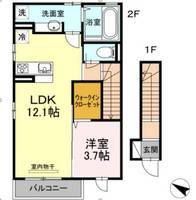 鹿児島県鹿児島市薬師2(アパート)の賃貸物件の間取り