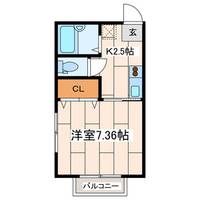 神奈川県横須賀市上町1(アパート)の賃貸物件の間取り