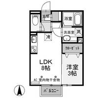 群馬県高崎市双葉町(アパート)の賃貸物件の間取り