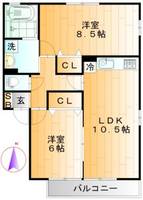 東京都足立区谷在家3(アパート)の賃貸物件の間取り