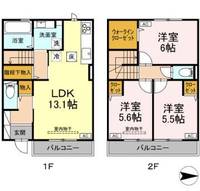 東京都昭島市中神町2(一戸建)の賃貸物件の間取り