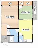 滋賀県彦根市平田町(アパート)の賃貸物件の間取り