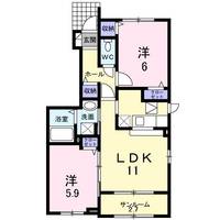 新潟県新潟市北区川西1(アパート)の賃貸物件の間取り