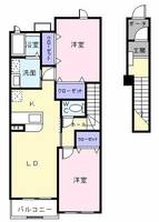 兵庫県相生市緑ケ丘2(アパート)の賃貸物件の間取り
