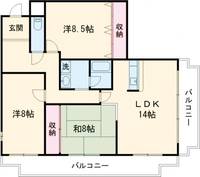 アメニティ双ヶ丘の間取り