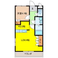 岐阜県大垣市南若森4(アパート)の賃貸物件の間取り