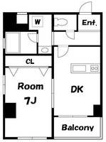 神奈川県川崎市幸区幸町1(マンション)の賃貸物件の間取り