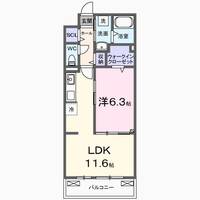 大阪府枚方市茄子作北町(アパート)の賃貸物件の間取り