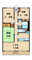 東京都練馬区早宮4(マンション)の賃貸物件の間取り