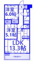 神奈川県川崎市幸区南加瀬2(マンション)の賃貸物件の間取り