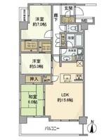 東京都国立市東4(マンション)の賃貸物件の間取り