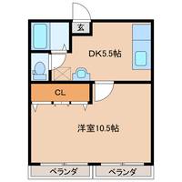宮崎県都城市平江町(アパート)の賃貸物件の間取り
