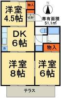 千葉県松戸市西馬橋相川町(アパート)の賃貸物件の間取り