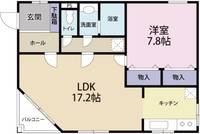 群馬県前橋市元総社町(マンション)の賃貸物件の間取り