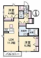 山口県防府市国衙4(アパート)の賃貸物件の間取り