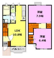 茨城県結城市大字結城(アパート)の賃貸物件の間取り