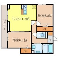 愛知県名古屋市名東区社が丘3(アパート)の賃貸物件の間取り