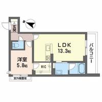 高知県高知市朝倉丙(マンション)の賃貸物件の間取り