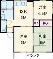 滋賀県彦根市竹ケ鼻町(アパート)の賃貸物件の間取り