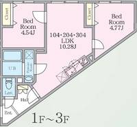 東京都世田谷区北沢5(マンション)の賃貸物件の間取り
