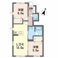 徳島県徳島市南沖洲3(アパート)の賃貸物件の間取り