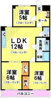 東京都調布市東つつじケ丘3(マンション)の賃貸物件の間取り