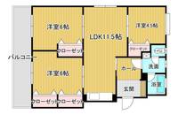 長与グリーンマンションまるしげの間取り