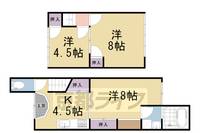 京都府京都市左京区下鴨芝本町(一戸建)の賃貸物件の間取り