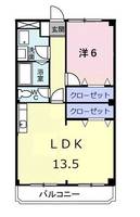 香川県高松市御厩町(マンション)の賃貸物件の間取り