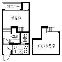 愛知県名古屋市北区東水切町1(アパート)の賃貸物件の間取り
