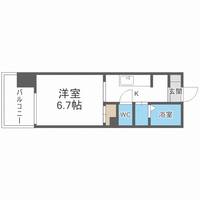 大阪府大阪市浪速区難波中3(マンション)の賃貸物件の間取り