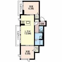 ベレオ女池 302の間取り