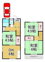 兵庫県尼崎市上坂部2(一戸建)の賃貸物件の間取り