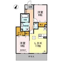 新潟県新潟市東区江南2(アパート)の賃貸物件の間取り