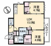 シャーメゾン八幡東の間取り