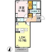 群馬県高崎市綿貫町(アパート)の賃貸物件の間取り