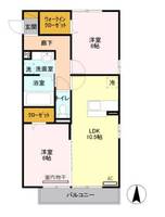 埼玉県越谷市レイクタウン2(アパート)の賃貸物件の間取り