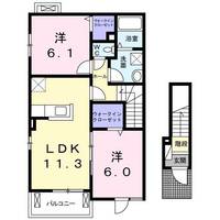 京都府南丹市園部町横田7号(アパート)の賃貸物件の間取り