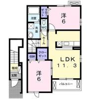 愛知県西春日井郡豊山町大字豊場字野田(アパート)の賃貸物件の間取り