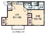 埼玉県川越市大字上戸(アパート)の賃貸物件の間取り