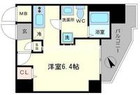 プレサンス難波EASTモダニティの間取り