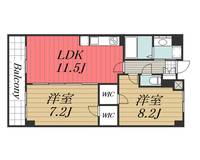 千葉県千葉市中央区新宿1の賃貸マンションの間取り