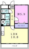 滋賀県大津市野郷原1(マンション)の賃貸物件の間取り