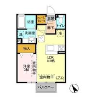 栃木県小山市大字喜沢(アパート)の賃貸物件の間取り