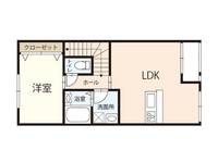 岡山県岡山市中区八幡(アパート)の賃貸物件の間取り