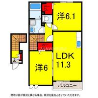 千葉県千葉市若葉区若松町(アパート)の賃貸物件の間取り
