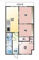 和歌山県岩出市相谷(マンション)の賃貸物件の間取り
