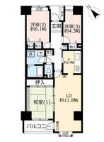 URアーベイン相模原駅前の間取り